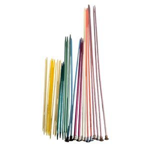 Vintage Assorted Aluminum & Plastic Knitting Needles - Various Sizes & Colors